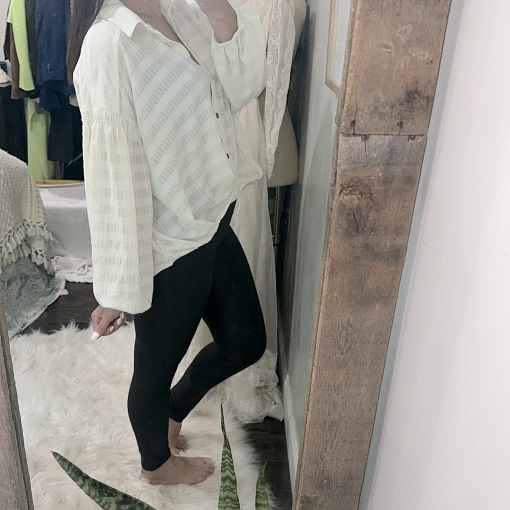 Women's White Button Down Shirt - Picture 5 of 9